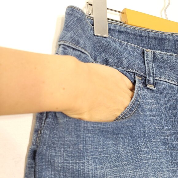 Riders by Lee Women's Blue Slimming Mid Rise Boot Cut Denim Classic Jeans Sz 12 - Picture 6 of 14